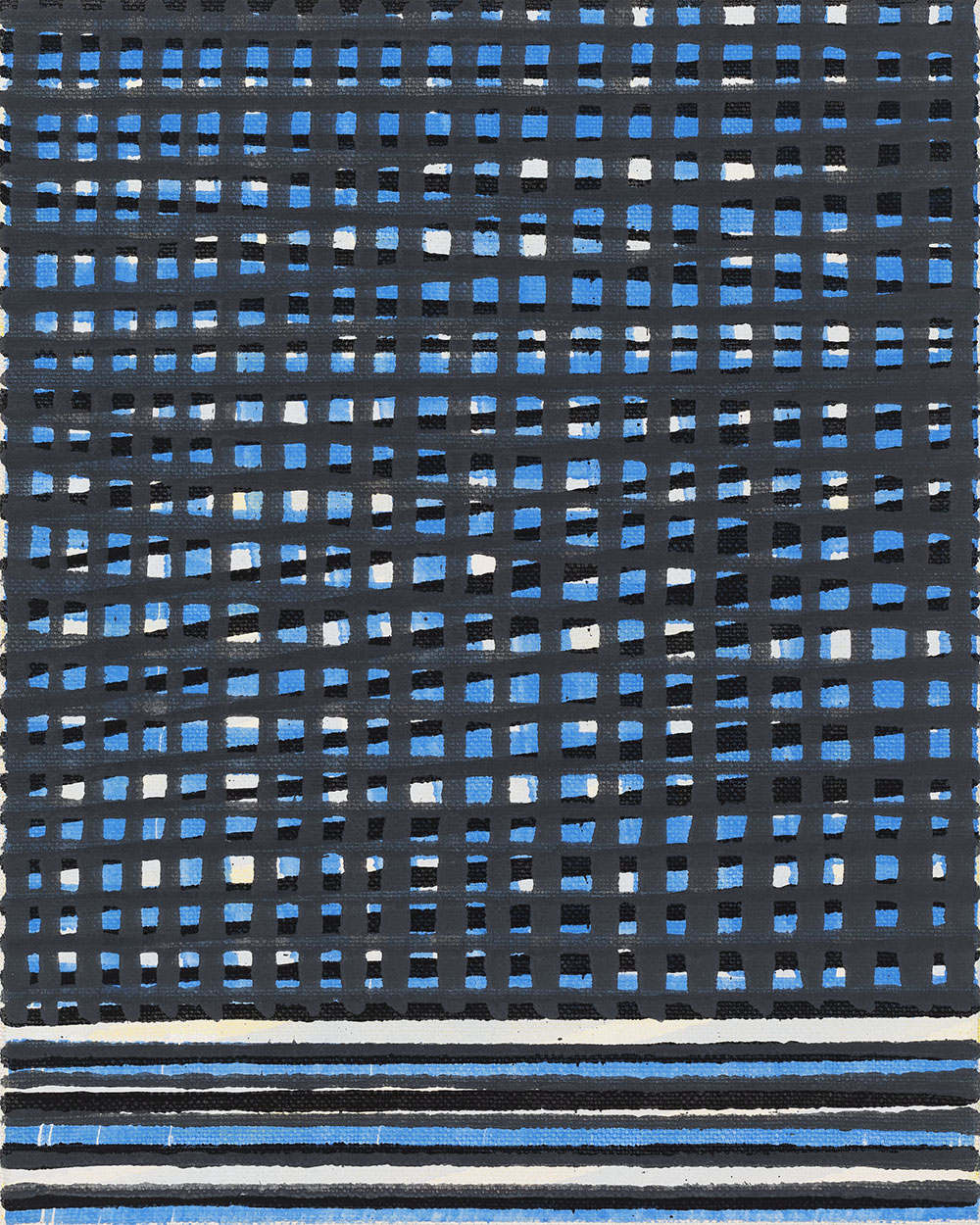 Nikola Dimitrov, Winterreise, 2023, Pigmente, Bindemittel auf Leinwand, 25  20 cm